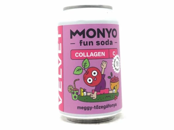 Monyo Velvet Cherry-Cranberry Collagen Fun Soda